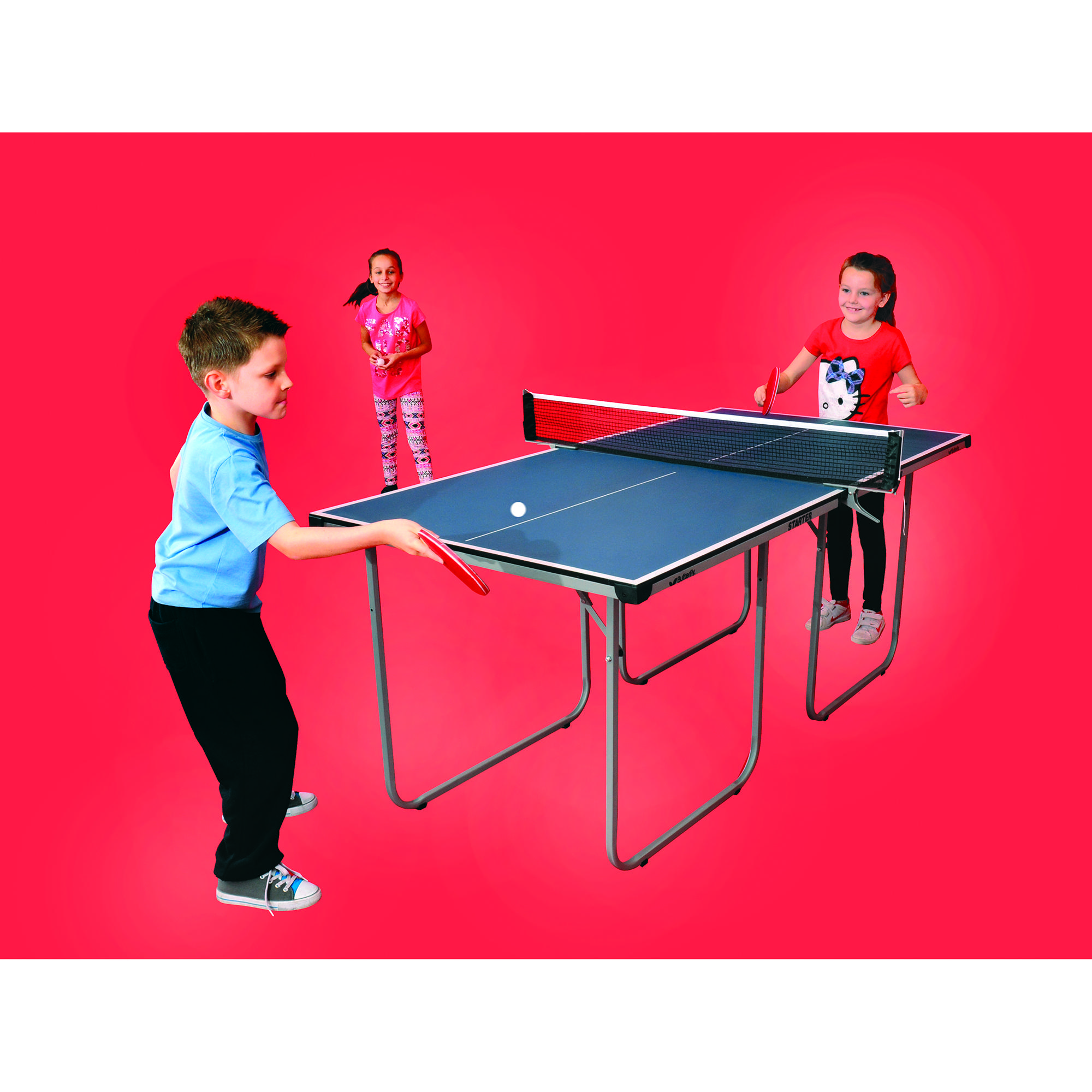 Butterfly 6ft Starter 12mm Indoor Table Tennis Table Set Blue